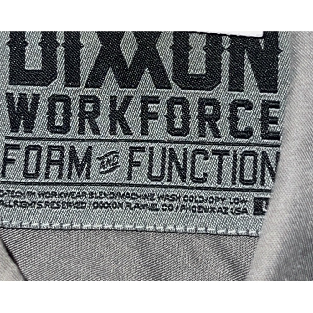 Dixxon Flannel Co "WORKFORCE Line" Men's L Button Up Shirt Gray Short Sleeve